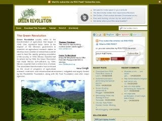 Green Revolution Blogspot Layout