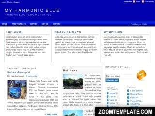 Harmonic Blue Blogger Template