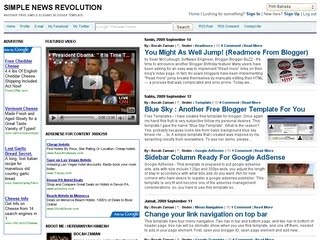 Blogger Template - Simple News Revolution