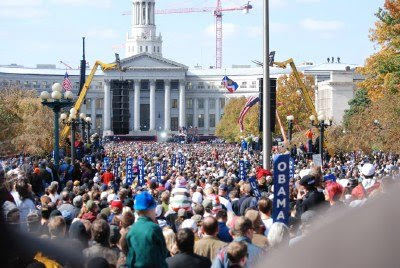 The Crowd at Barack Obama's Denver Rally in Civic Center Park