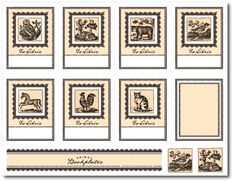 PRINTABLE VINTAGE BOOKPLATES Instant Download Digital - Etsy