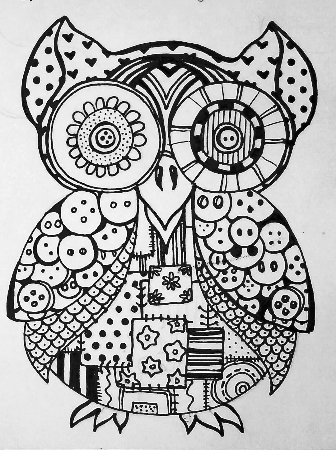 mandala owl coloring pages - photo #12