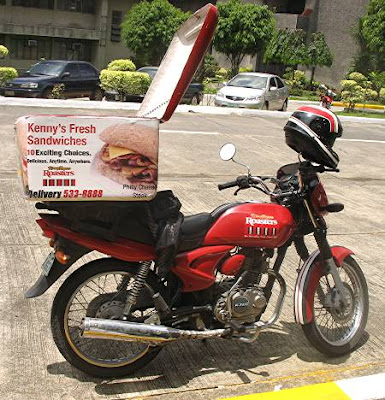 Kenny Rogers Roasters delivery motorcycle