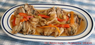  356º Menú, Aperitivo de Sardinas en escabeche, Pisto con huevo revuelto, Presa de ibérico con panaderas y champis, ensalada y fruta 