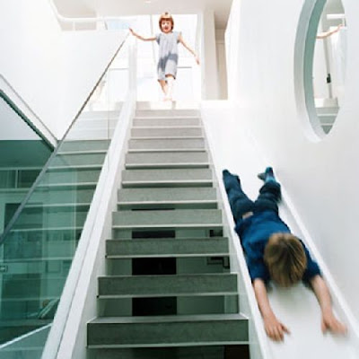 Staircase With Built-in Slide