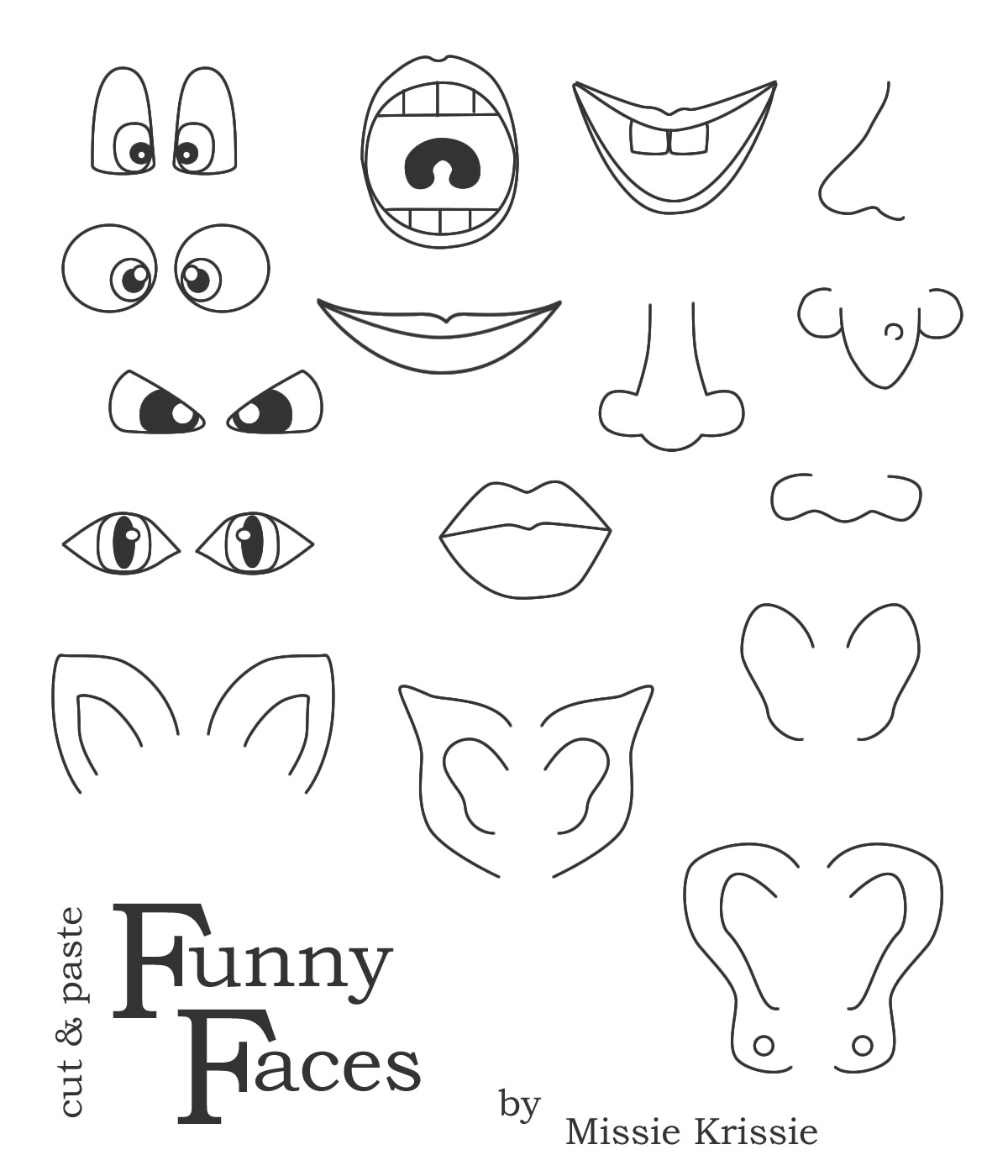 Missie Krissie Tuesday Freebies Funny Faces For Kids Missie Krissie Tuesday Freebies Funny Faces For Kids