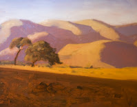 The finished painting from the landscape painting demonstration.