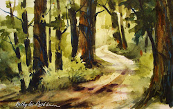 nature spring watercolor painting watercolour paintings path reflections watercolorist rathburn kathy los study matted