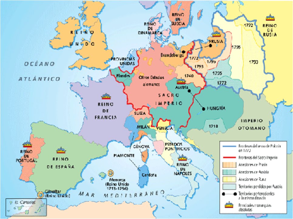 8 BÁSICO HISTORIA, GEOGRAFÍA Y CIENCIAS SOCIALES MAPAS EUROPA SIGLO XVIII 8 BÁSICO HISTORIA, GEOGRAFÍA Y CIENCIAS SOCIALES MAPAS EUROPA SIGLO XVIII