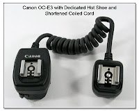 OC1016b: Canon OC-E3 with Dedicated Hot Shoe and Shortened Coiled Cord