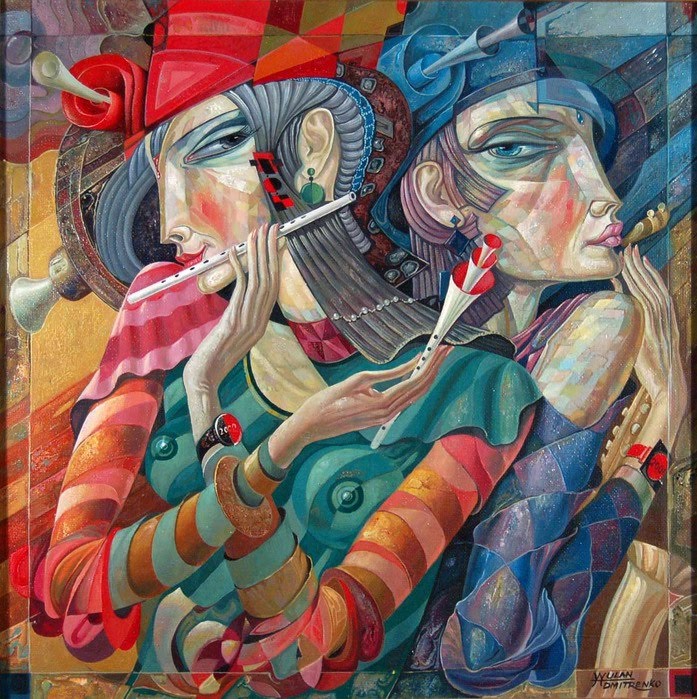 Pere De La Peinture Abstraite Peintre Russe Diptyque's Crossing....: Edward Ulan, un maître contemporain russe du