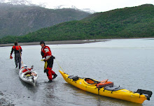 Dragging boats - to the Tyndall Glacier?