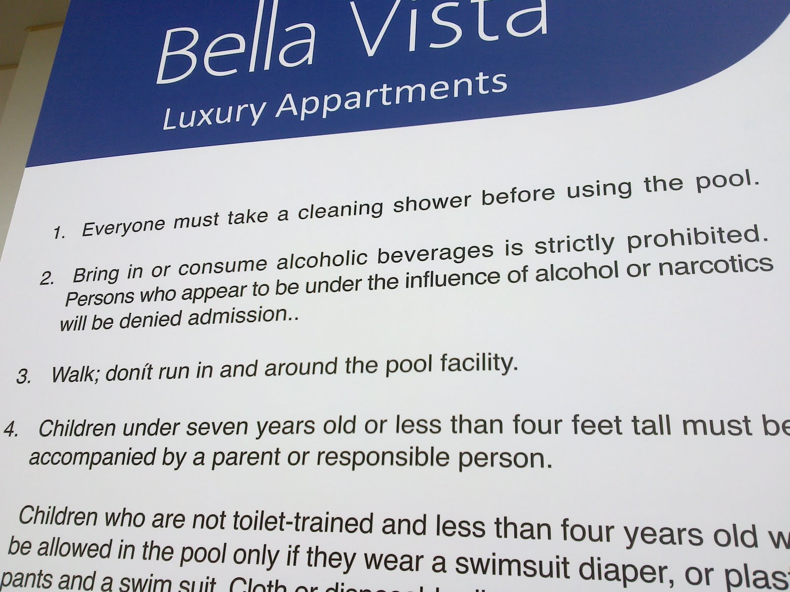 Apartment Pool Rules Apartment Pool Rules