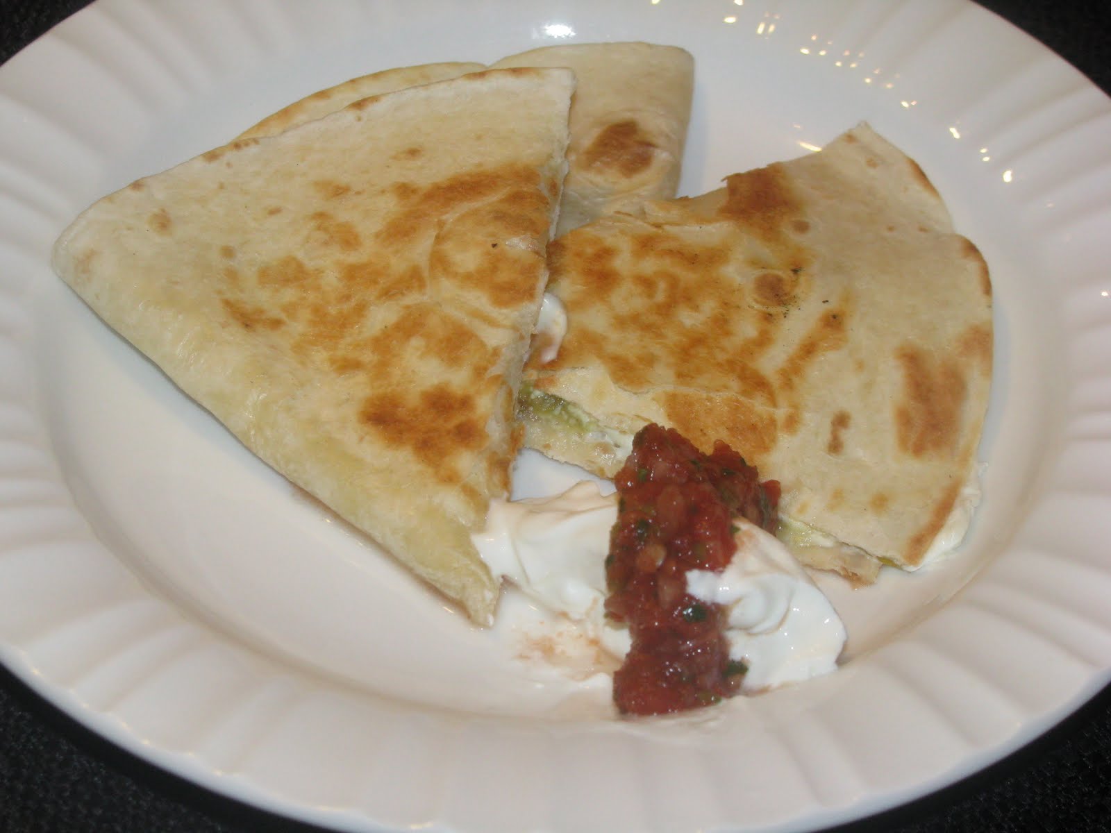 Shamrocks and Shenanigans Green Chili Quesadilla