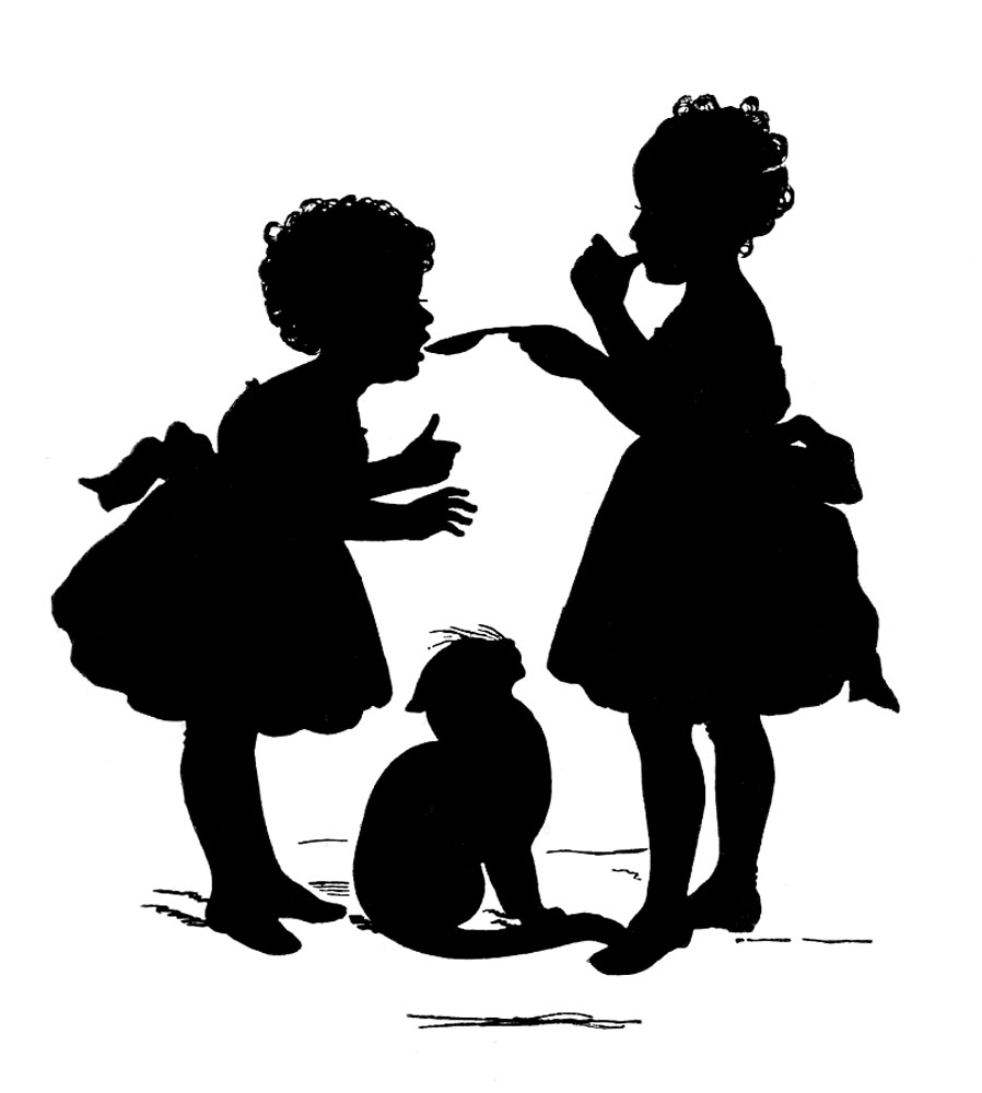 free little girl silhouette clip art - photo #7