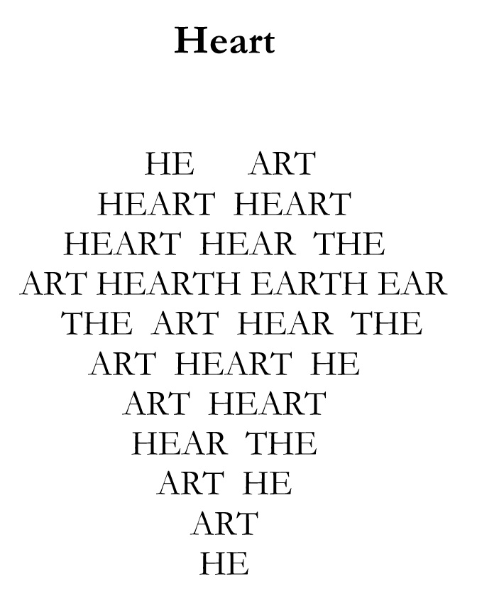 Visual Poetry Mailart Exhibit at Skylab! Visual Poetry from Ray Liversidge