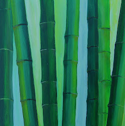 bamboo acrylic abstract painting canvas board nom vermillion contemporary x10