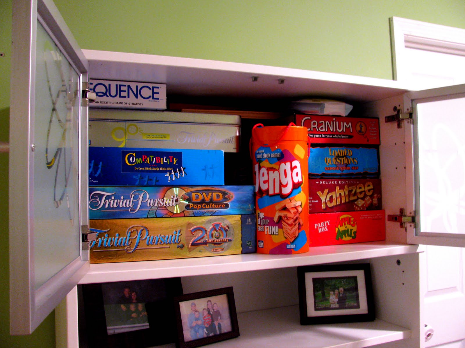 IHeart Organizing: April Featured Space: Living Room - Family Game Night!