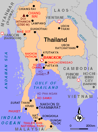 Map of Thailand