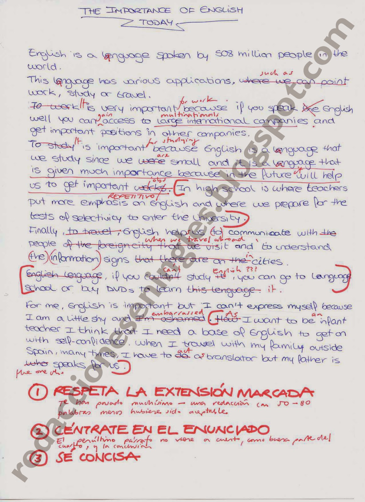 redacciones en inglés IMPORTANCIA ACTUAL DEL INGLÉS redacciones en inglés IMPORTANCIA ACTUAL DEL INGLÉS