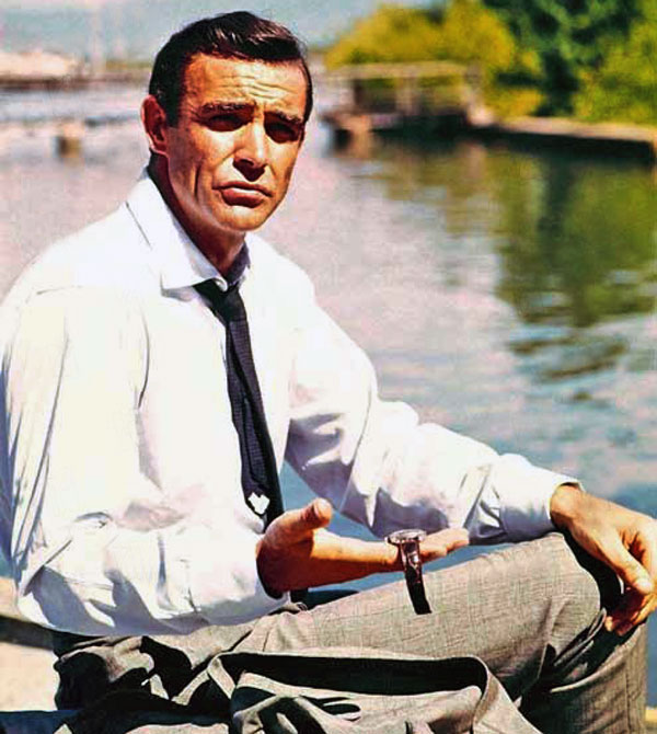 to Sean Connery as James Bond with Rolex in