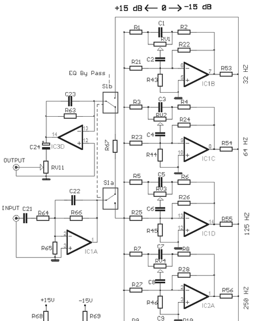 500 Circuits: Graphics Equalizer Circuit (10 band) #2