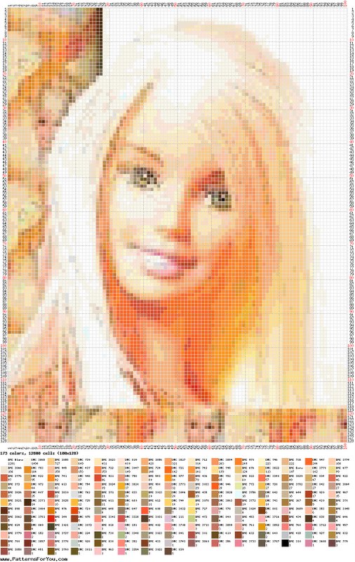 Barbie Em Ponto Cruz Cris Bordados Ponto Cruz e Bordados à máquina