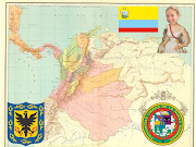 Este es el mapa de Colombia en la epoca de 1810. colombia mapa grande