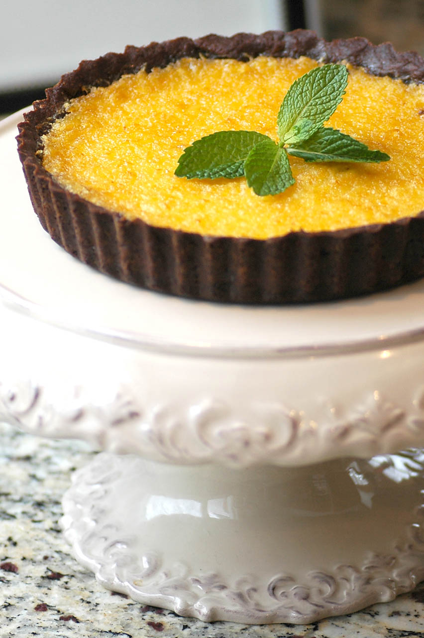 Savoring Time in the Kitchen Lemon Tart with Chocolate Almond Crust