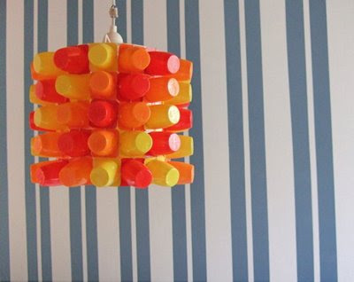 Candeeiros feitos a partir de Material Reciclado