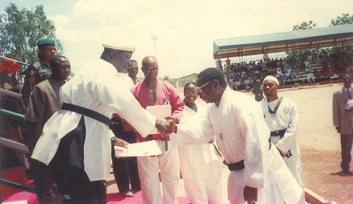 MILESTONE: Institution of NTF75 Taekwondo Chapter in Ebonyi State under thei State University 1999