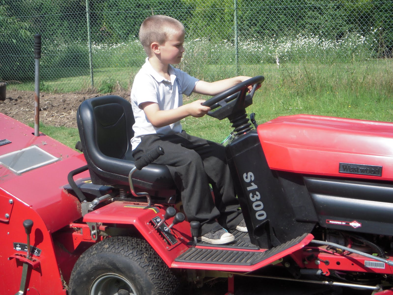 Sam & Dad's Excellent Adventures I Can Drive A Tractor....
