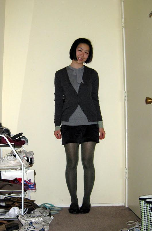 a gray-green outfit, in which I reconsider my life