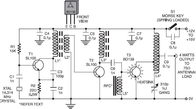 Hot Spot 9999 News !: 20M, 4W QRP CODE MORSE TRANSMITTER