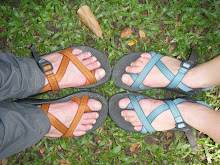 Our Hot N' Sweaty Chaco feet on Day One