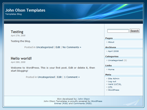 Aero Blue template Wordpress template Aero Blue template Wordpress template