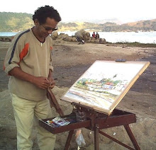 PAULO GOMES PINTANDO AO AR LIVRE