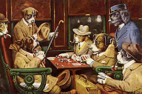 Memoriesandmiscellany: Dogs Playing Poker