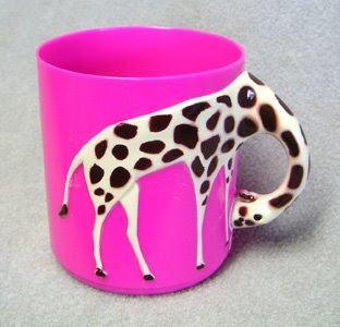 Giraffe plastic drinking cup for children