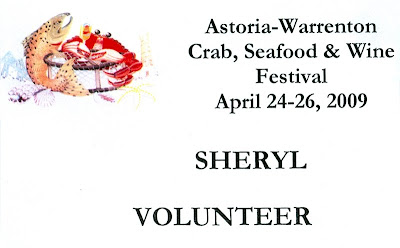 Volunteer Badge, Wine and Seafood Festival