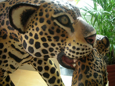 Mother and Baby Jaguar, Hotel Lobby, Manaus, Brazil
