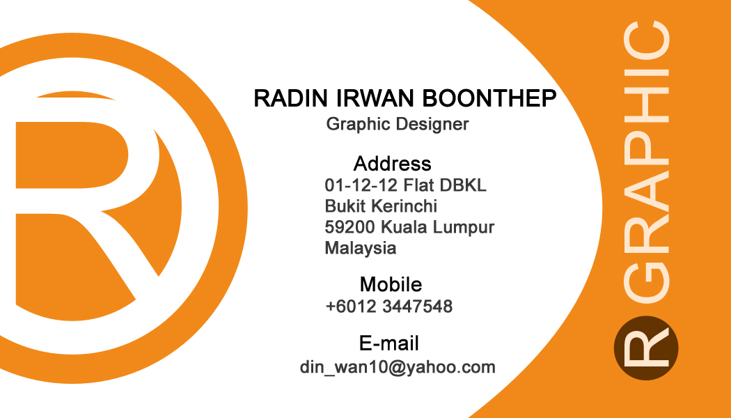 Sample Name Card Design