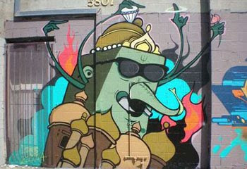 graffiti cartoon character mural street characters stencil designs