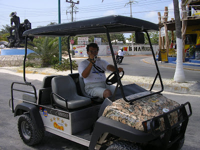Masinuta de golf in Isla Mujeres Mexic
