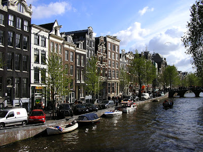 Obiective turistice Olanda: canale in Amsterdam