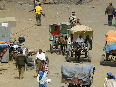 Imagini Etiopia: taxiuri hipo in Debark