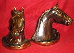 Copper Horsehead Bookends
