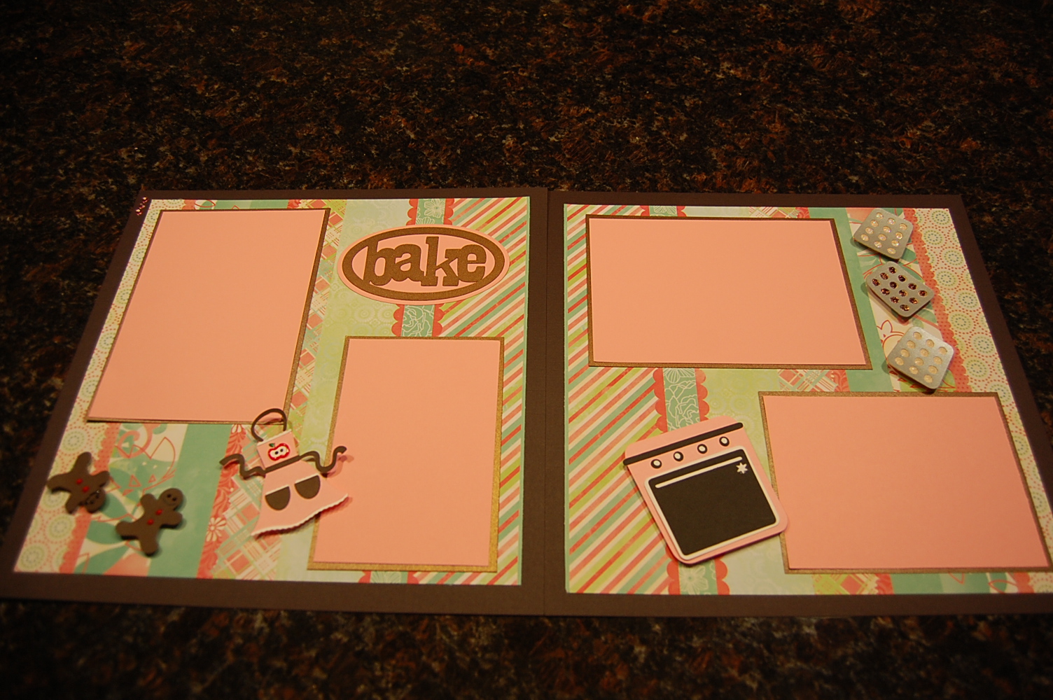 The Crafty Touch Bake Scrapbook Layout From My Kitchen Cricut Cartridge