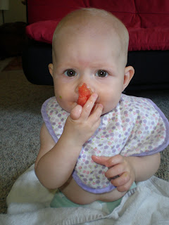 Introduce baby to solid tomato