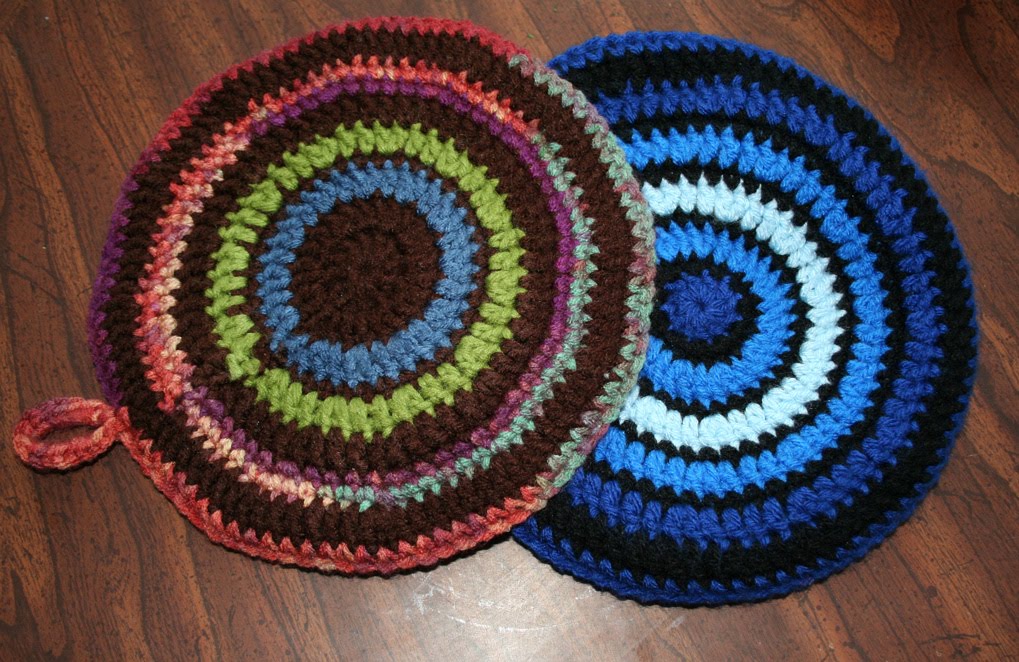 I made this... with yarn pot holders I have made
